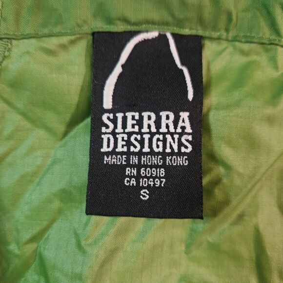 Sierra Designs Men's Small Green Windbreaker Hooded Full Zip Lightweight Nylon - Picture 2 of 11